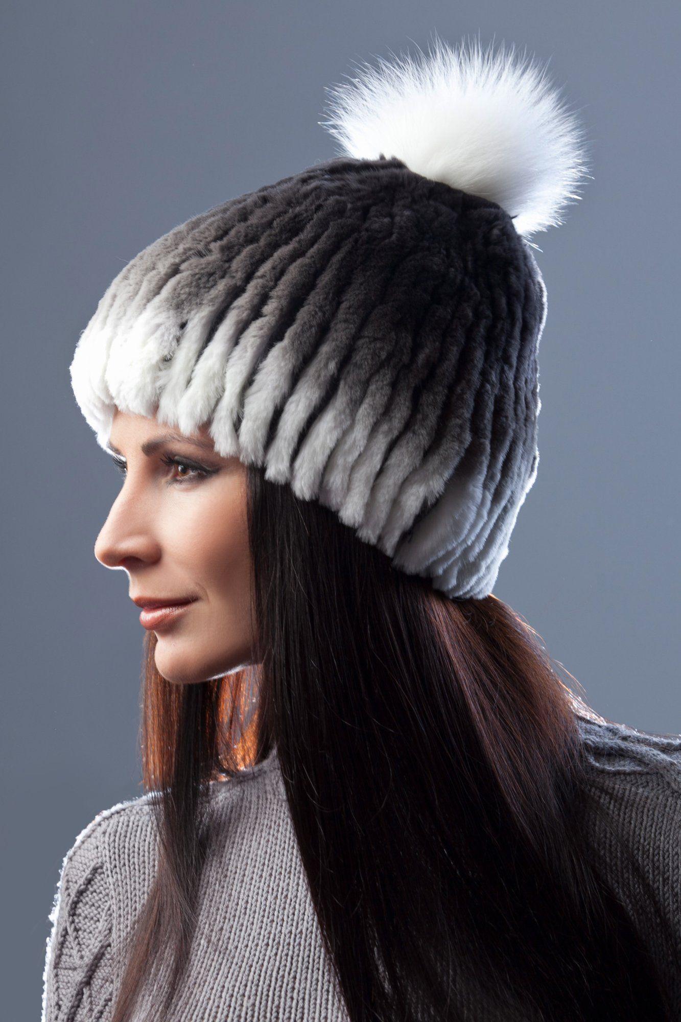 Шапка  из меха кролика фото