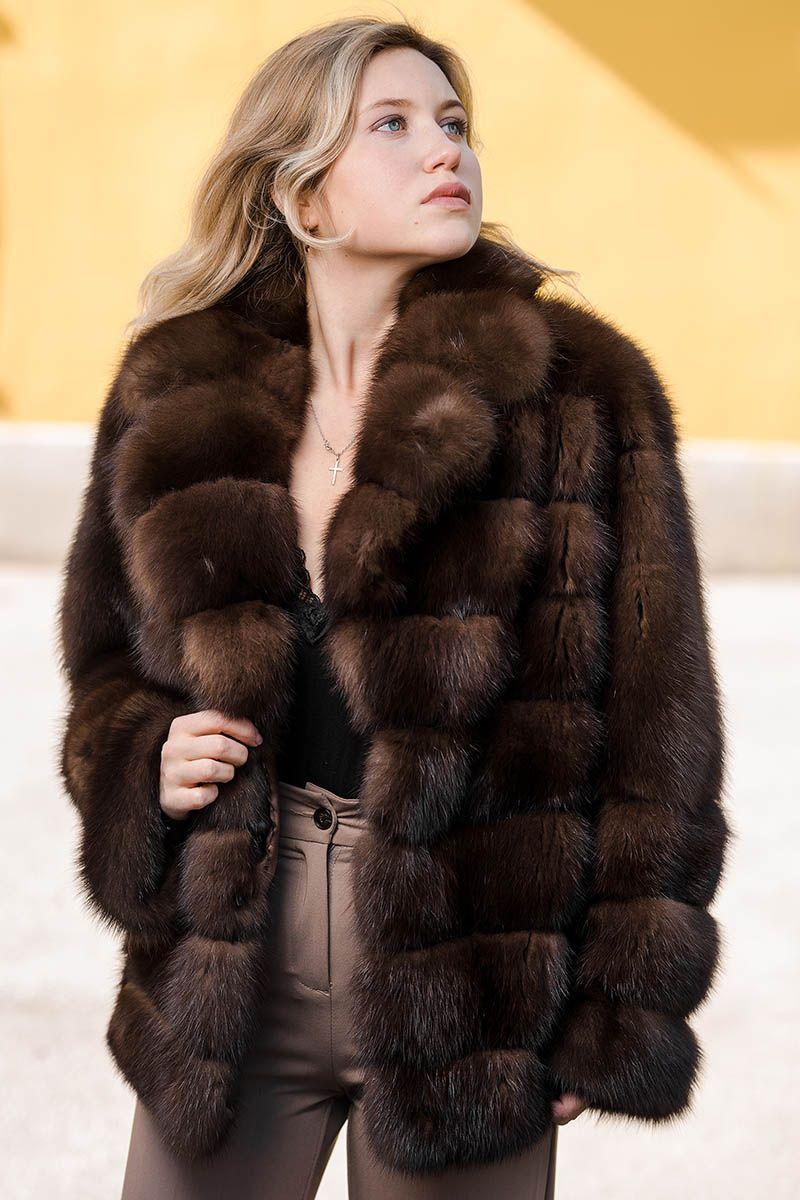 Куртка из меха куницы фото