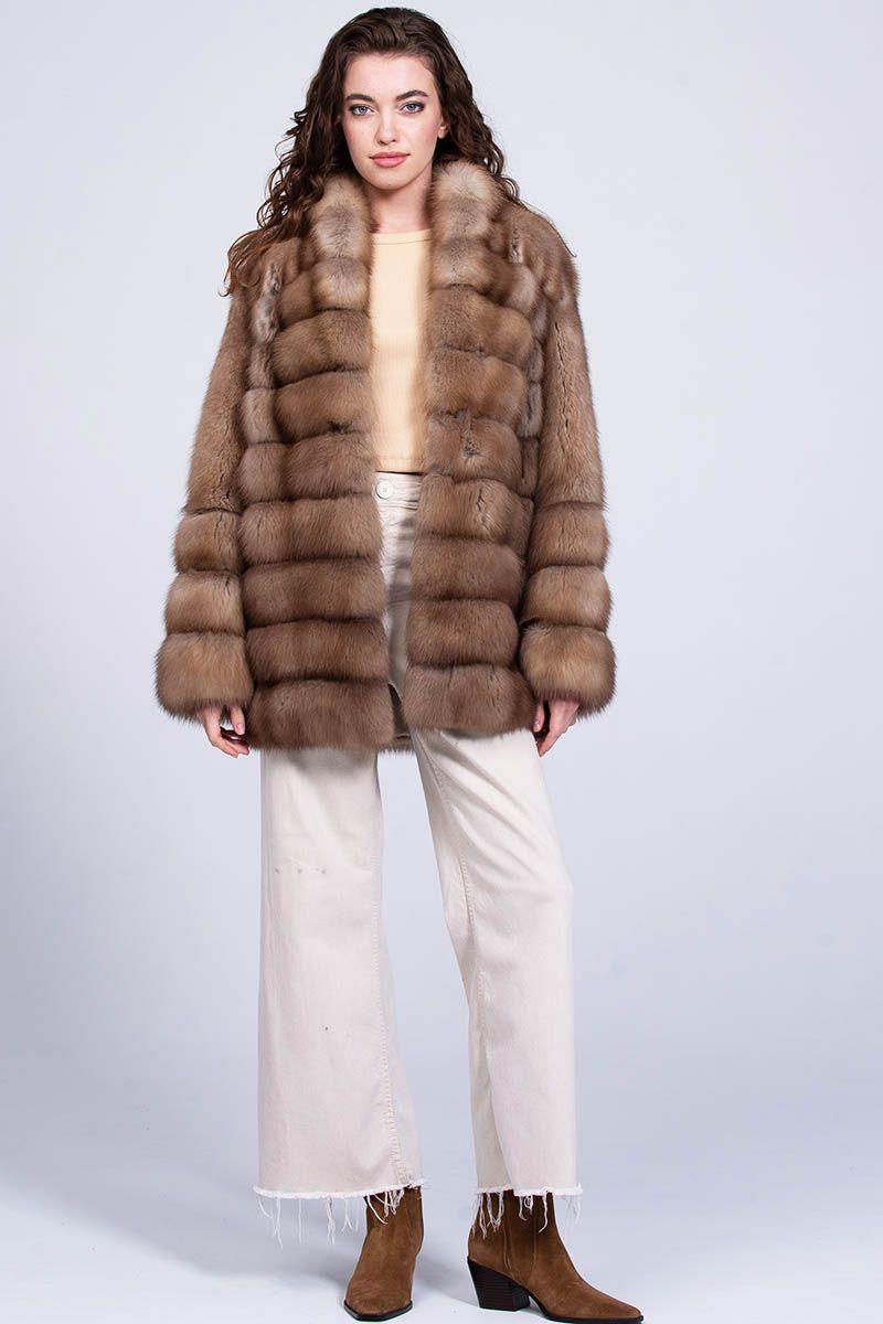 Шуба из куницы фото