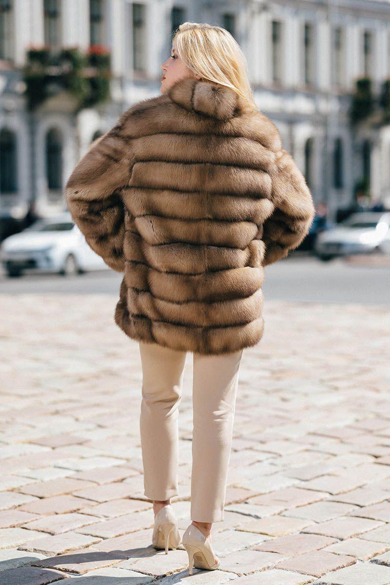 Шуба из куницы фото