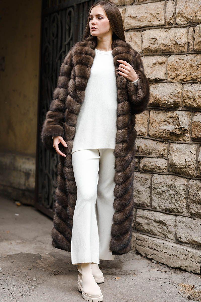 Шуба из меха баргузинского соболя фото