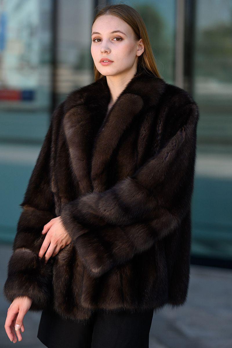 Короткая шуба из соболя фото