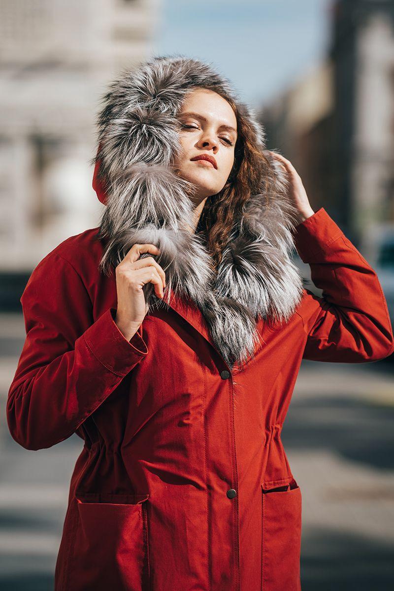 Парка с мехом лисы фото