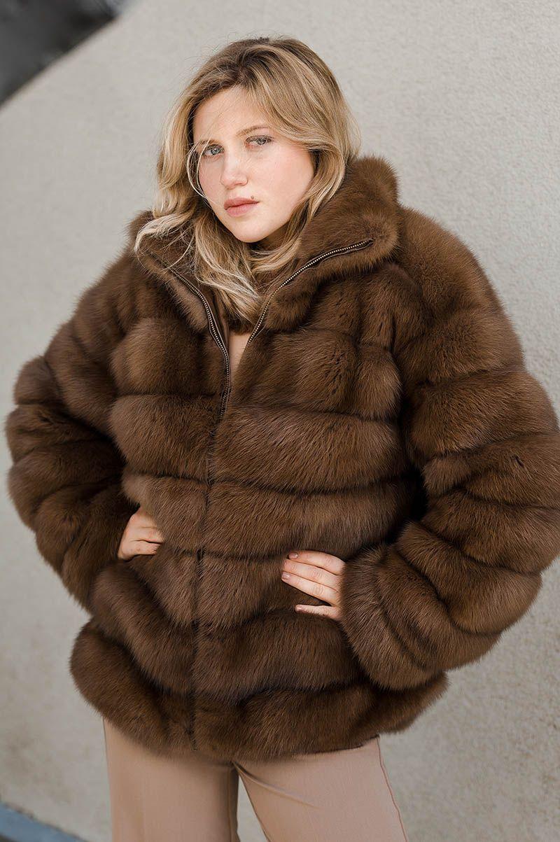 Куртка из меха куницы фото