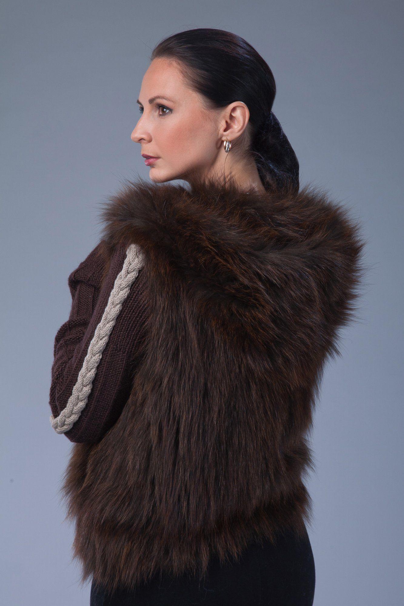 Жилет из лисы фото