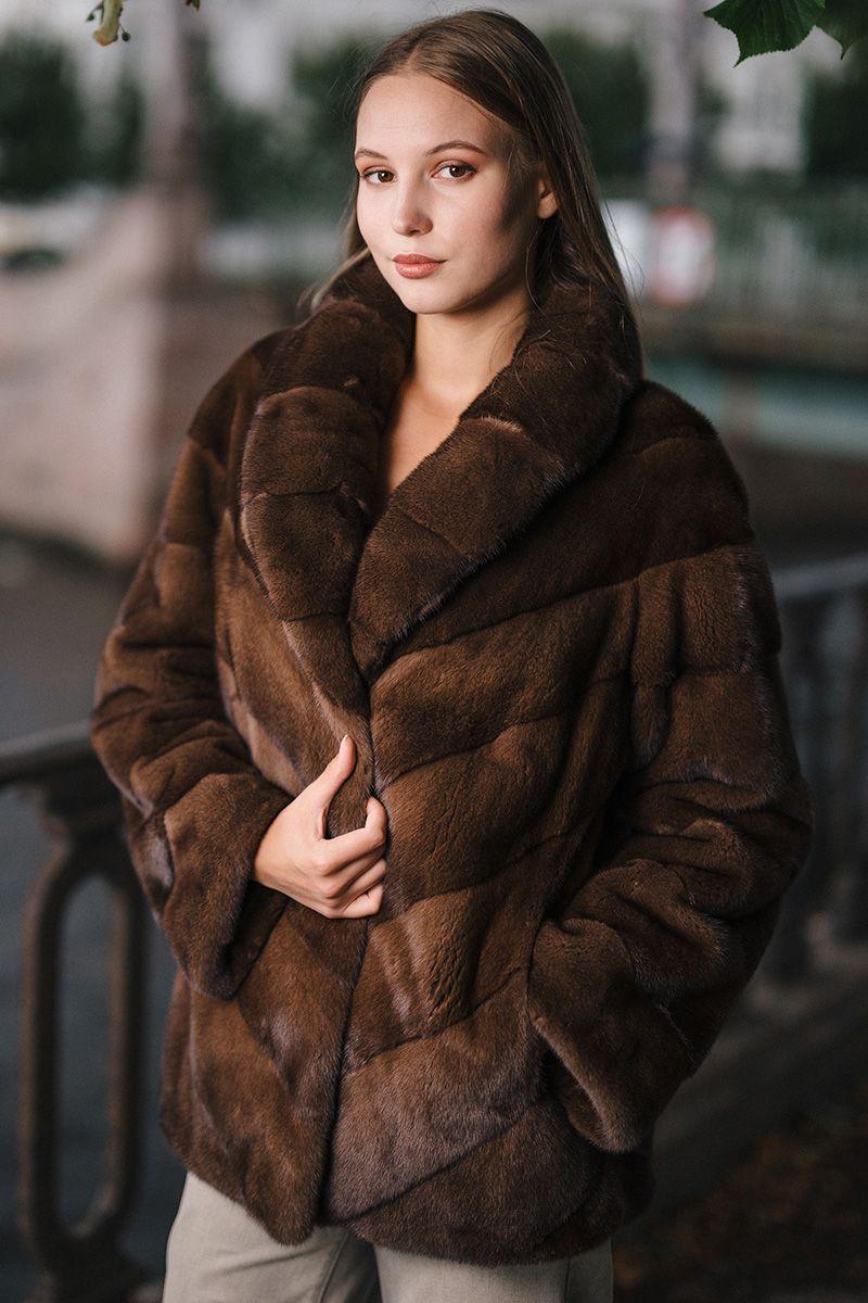 Куртка из меха норки фото