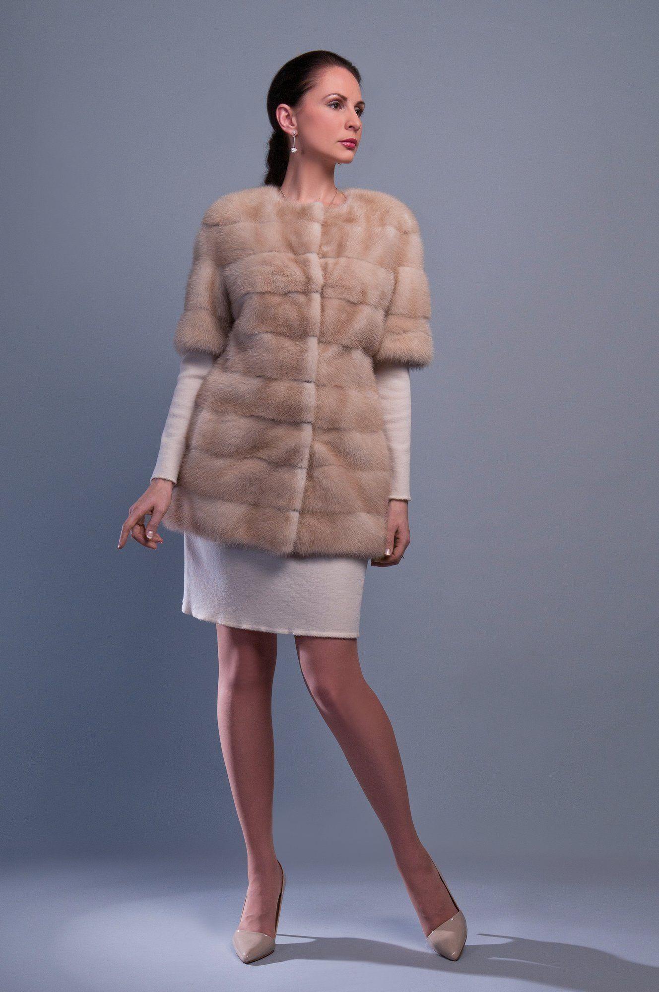 Шуба из норки фото