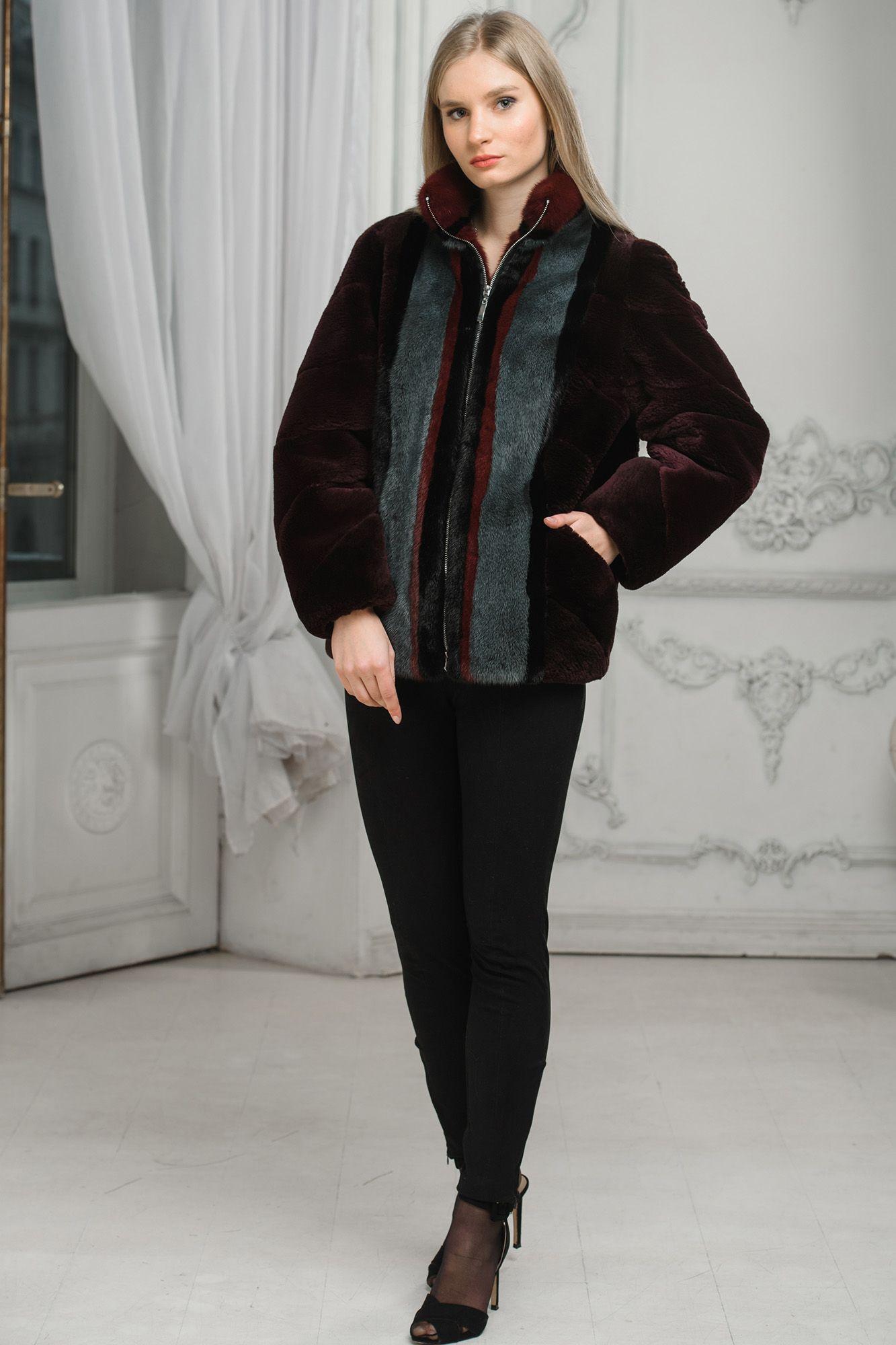 Куртка из меха бобра с норкой фото