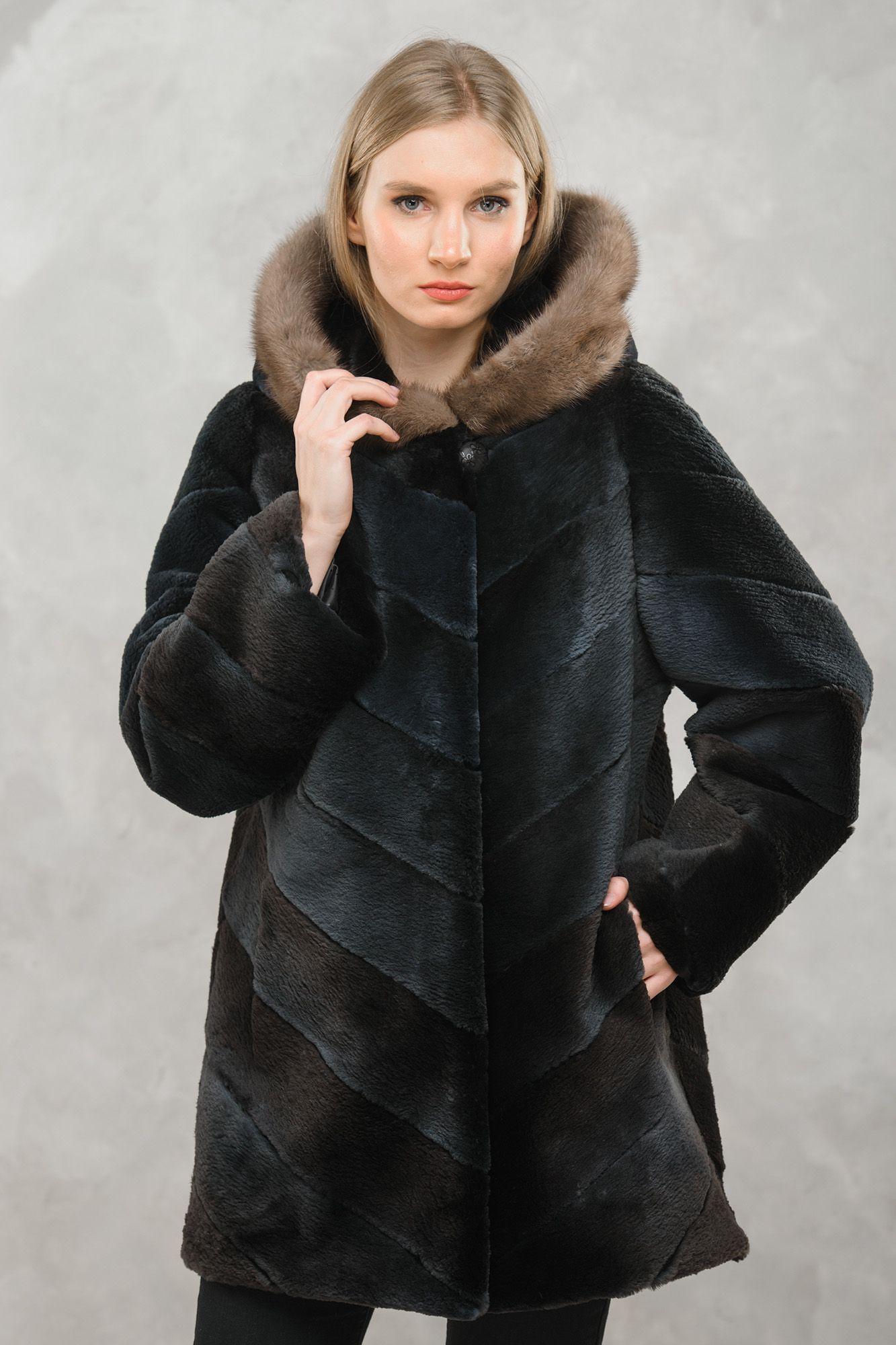 Куртка из бобра с норкой фото