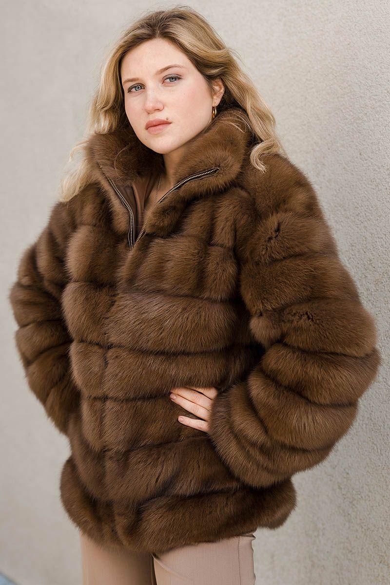 Куртка из меха куницы фото