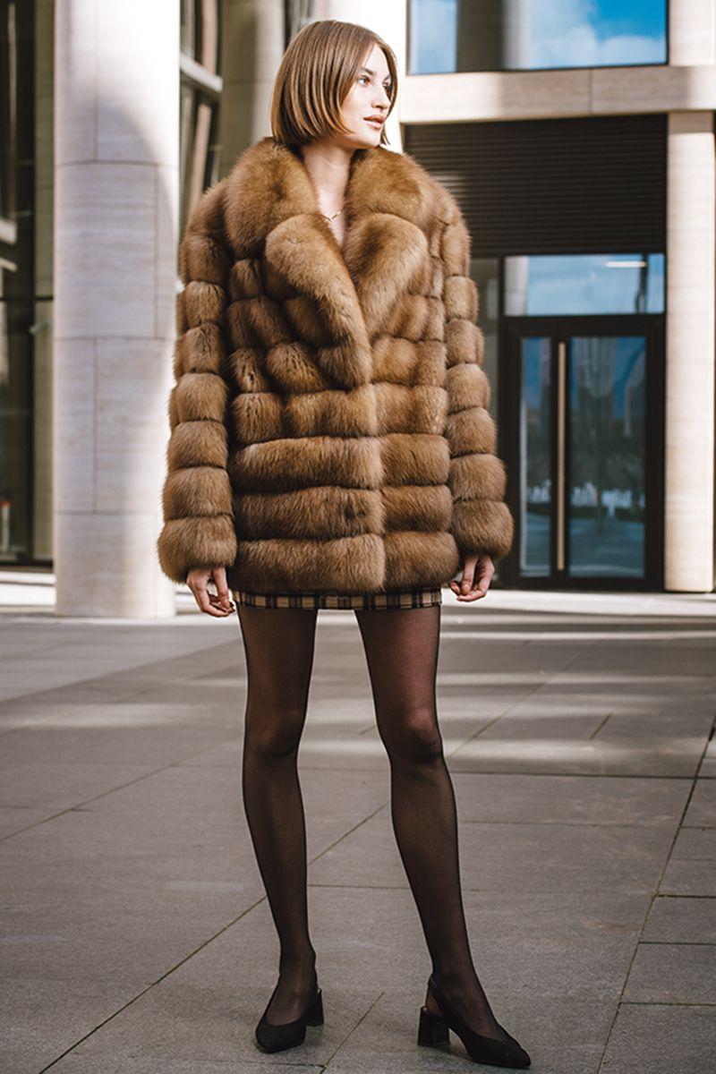Куртка из меха куницы фото
