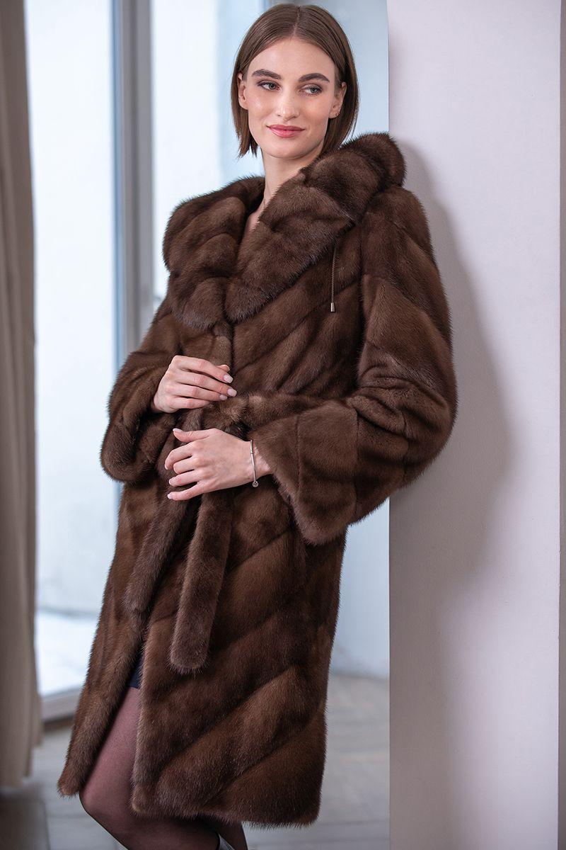 Шуба из норки фото