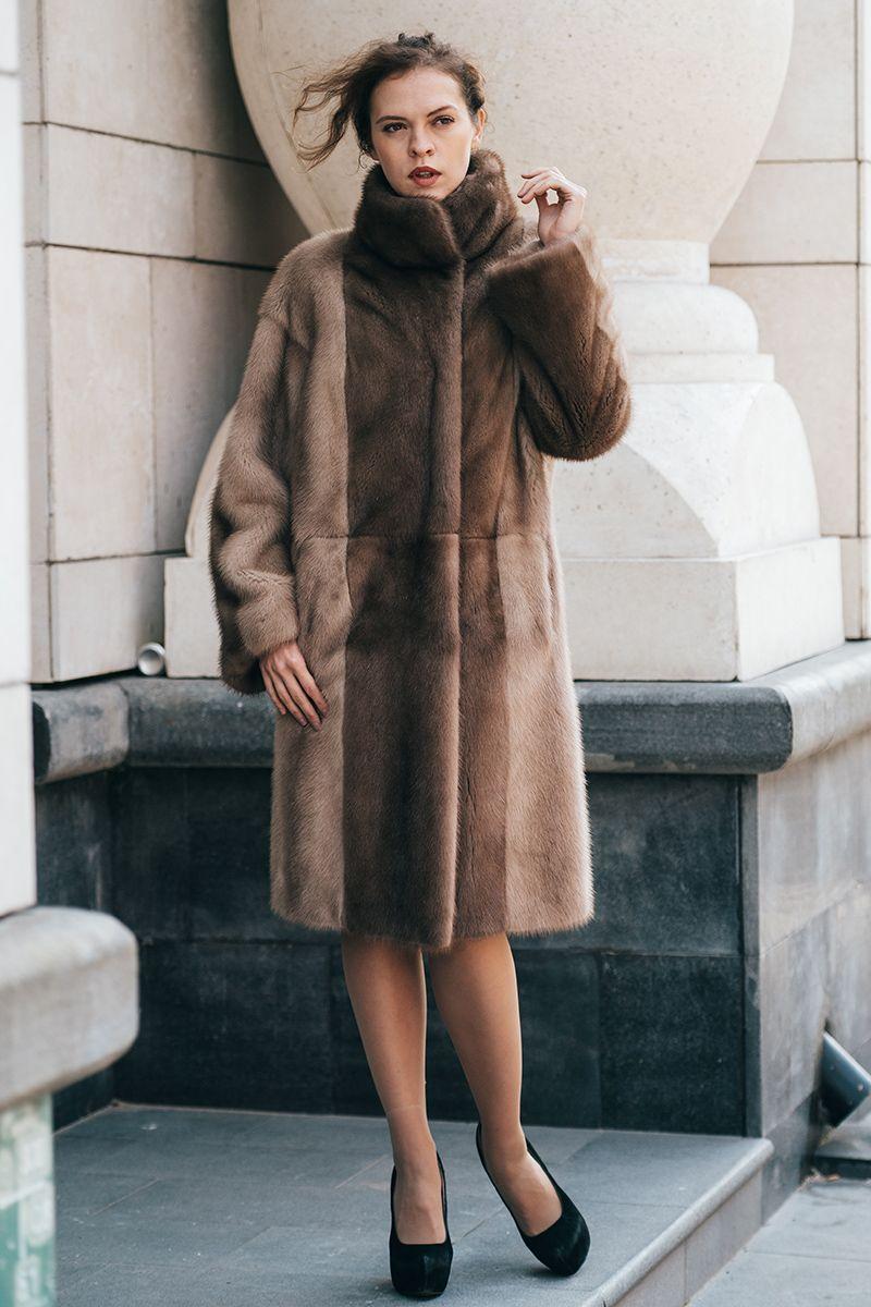 Шуба из норки фото