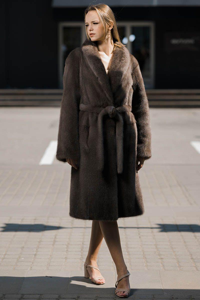 Шуба из норки фото