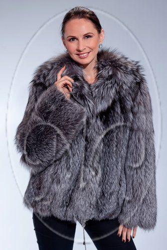 Шуба из чернобурой лисы фото