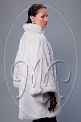 Шуба из норки с рукавом 3/4 фото