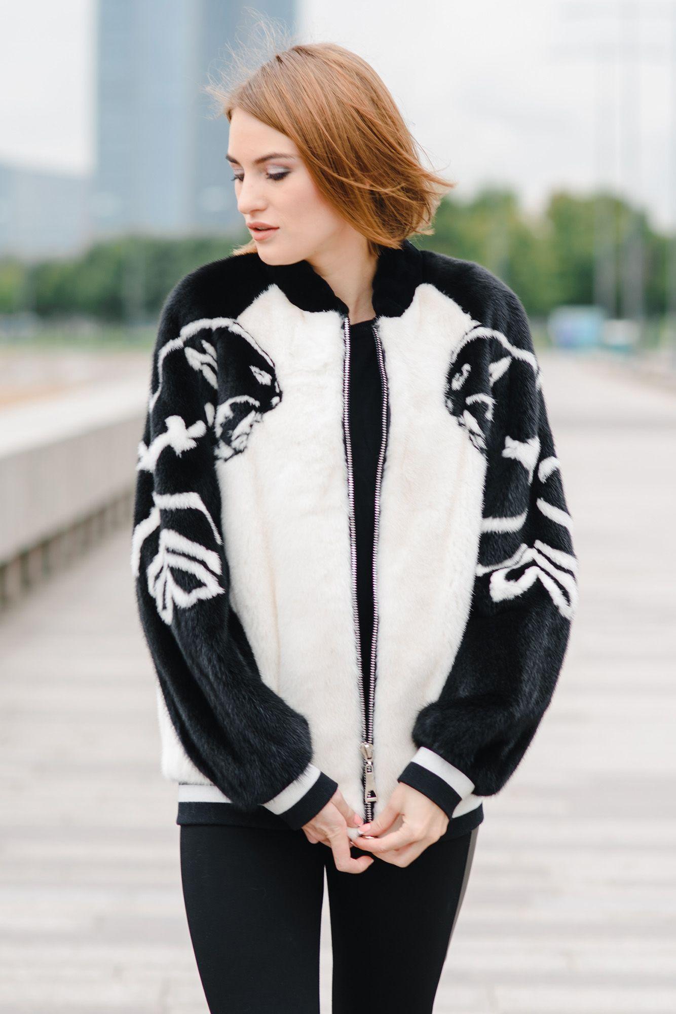 Бомбер из норки фото