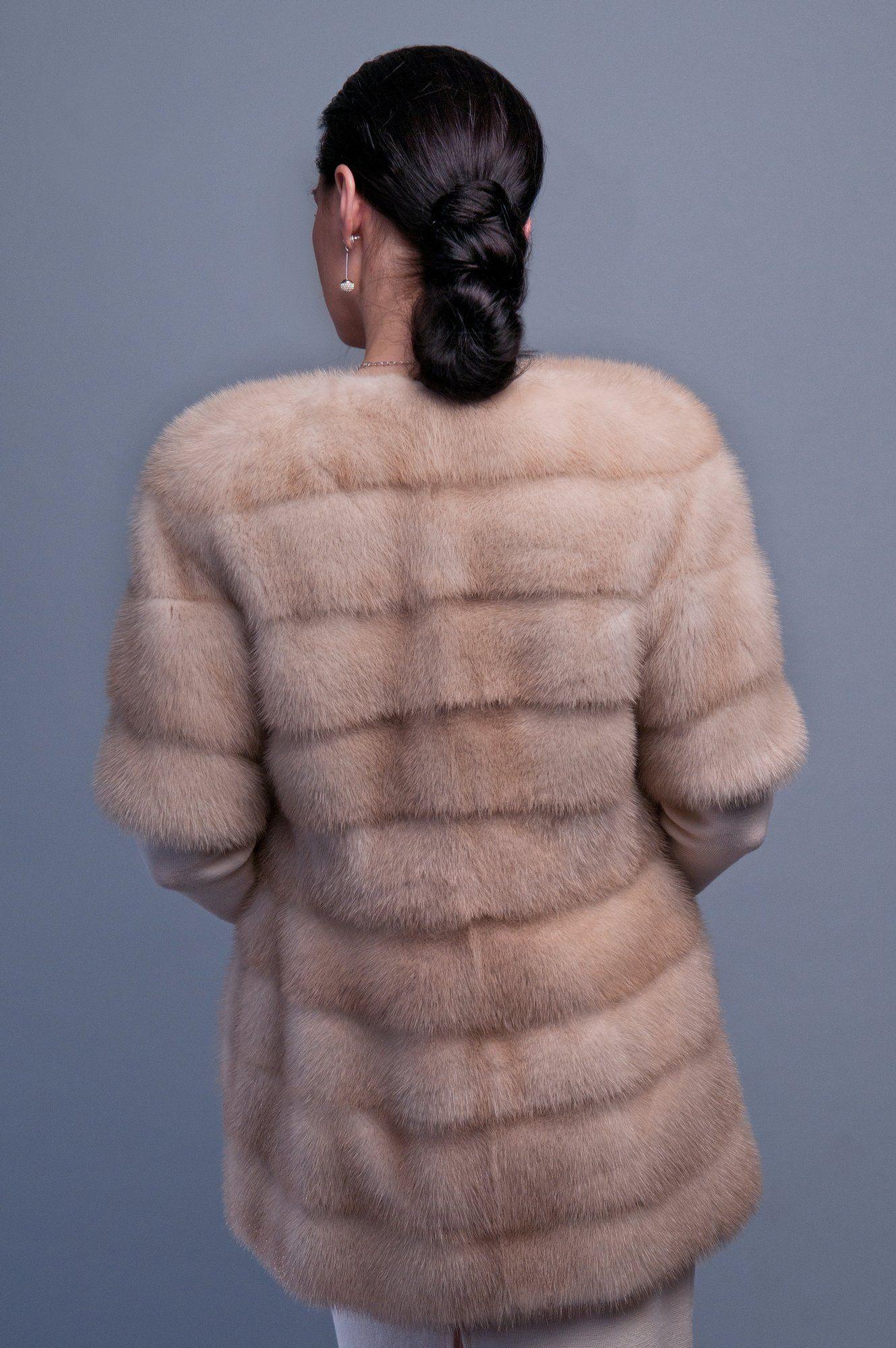 Шуба из норки фото