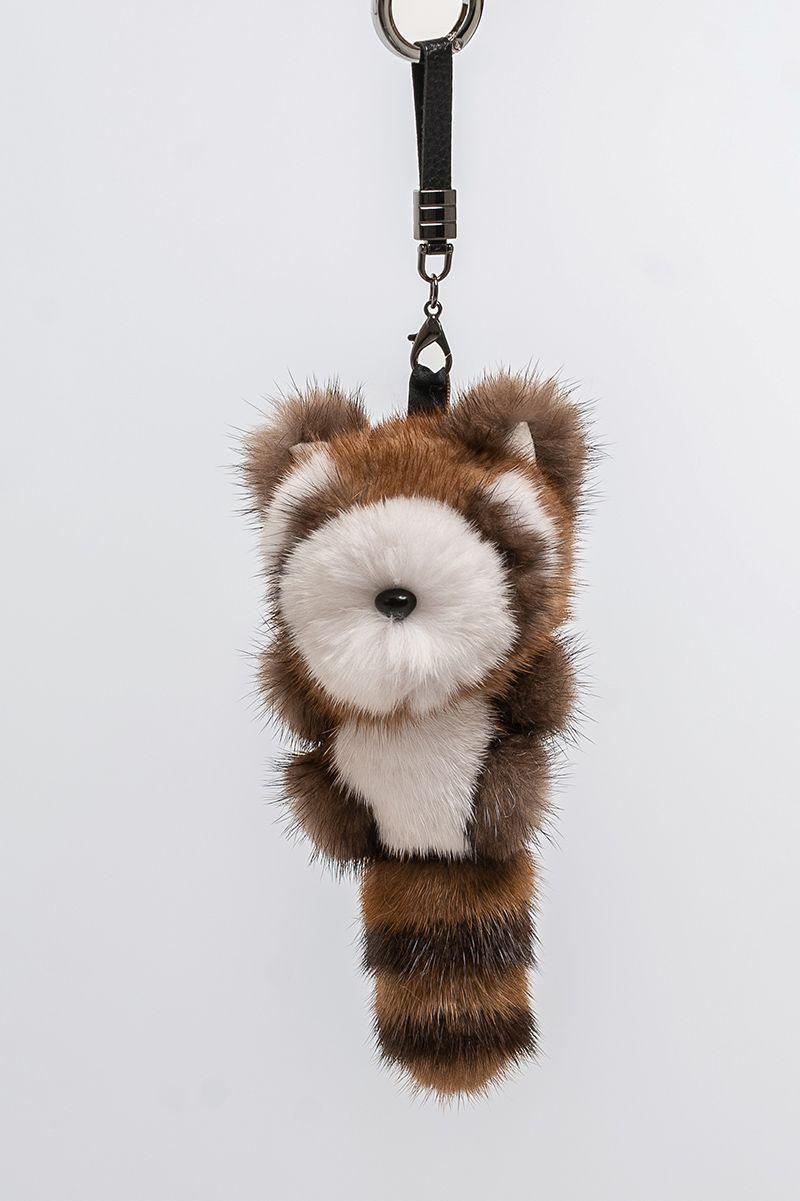 Брелок енот из меха норки фото