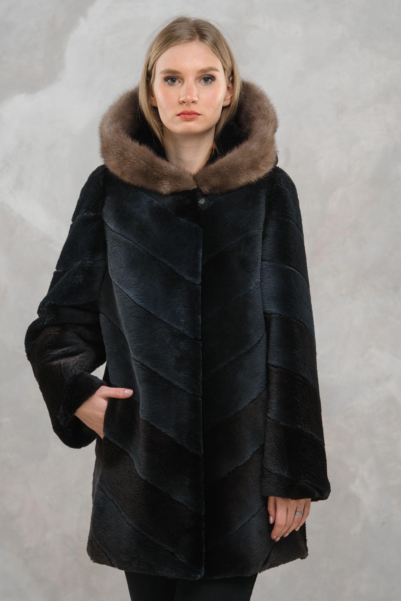 Куртка из бобра с норкой фото