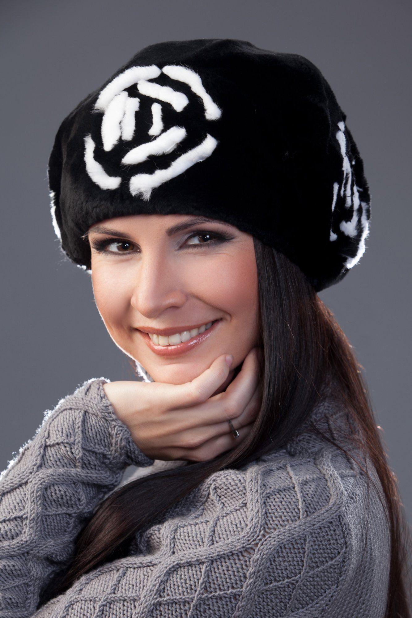 Головной убор из меха кролика фото