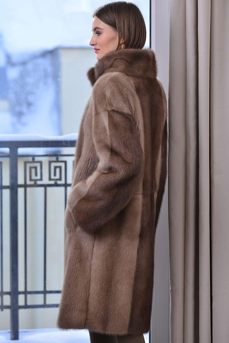 Шуба из норки фото