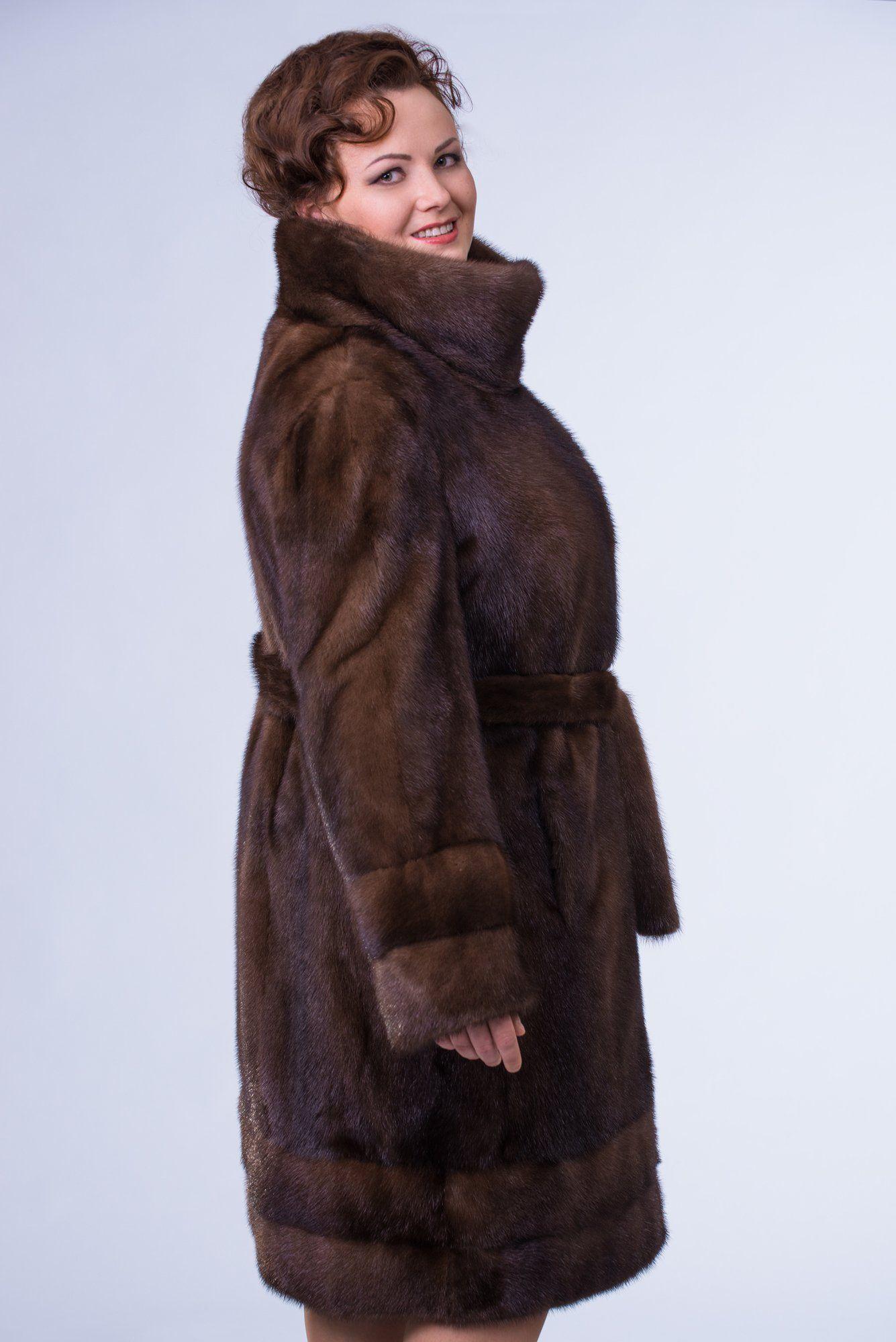 Пальто женское из меха норки фото