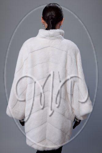 Шуба из норки с рукавом 3/4 фото