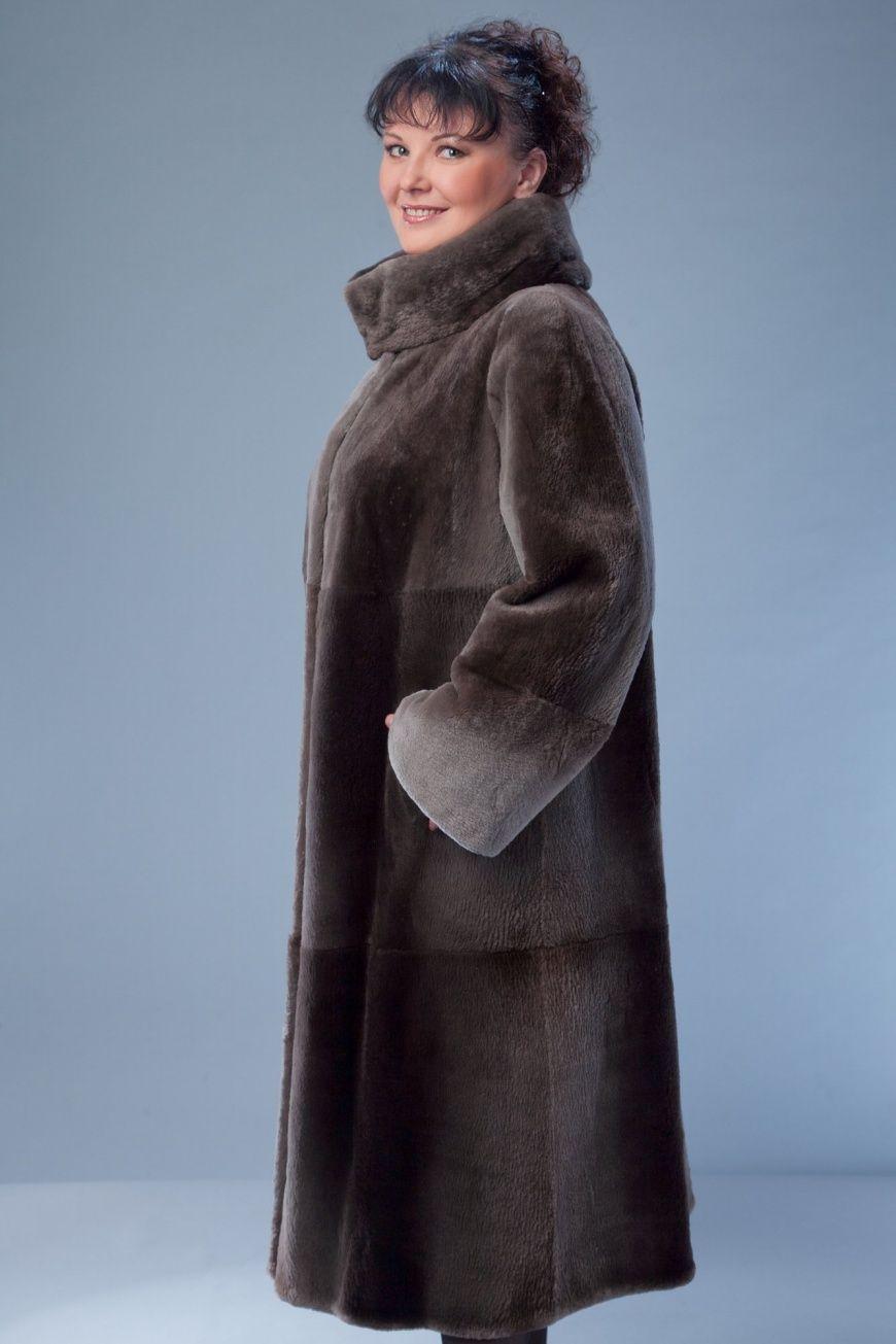 Шуба из бобра с воротником апаш фото