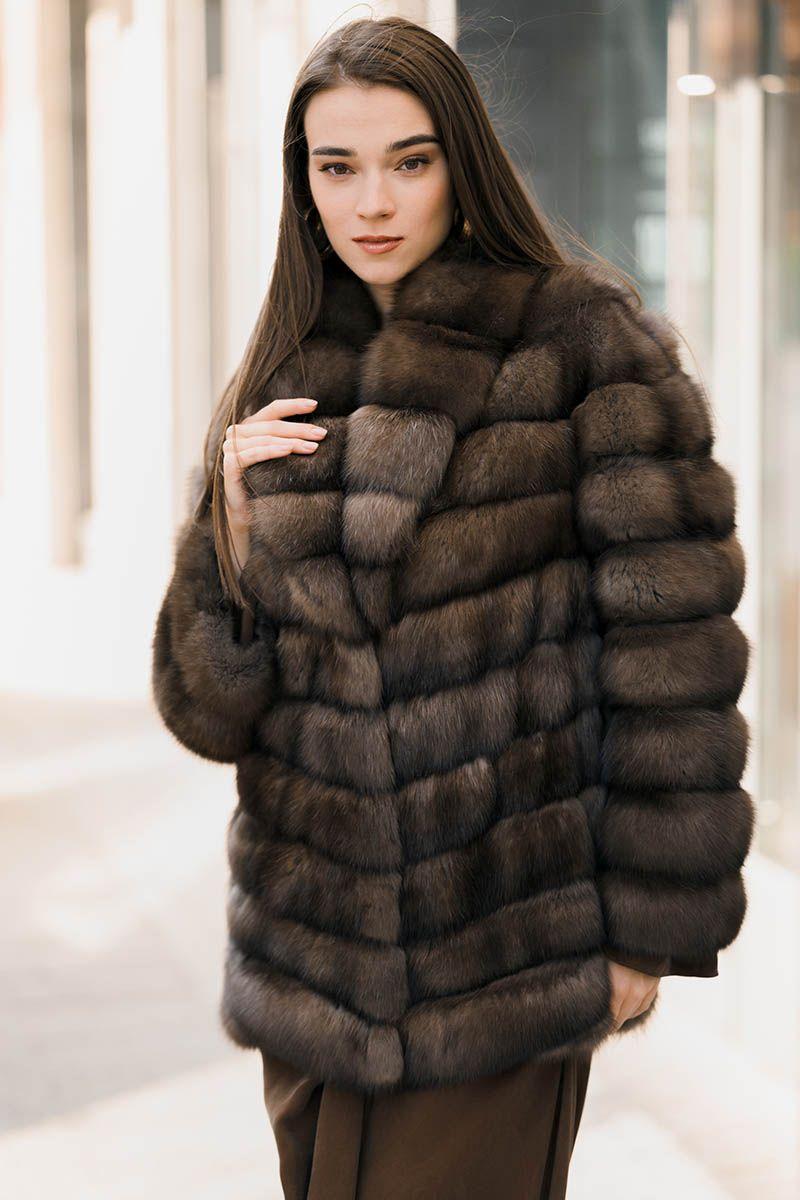 Шуба из меха баргузинского соболя фото