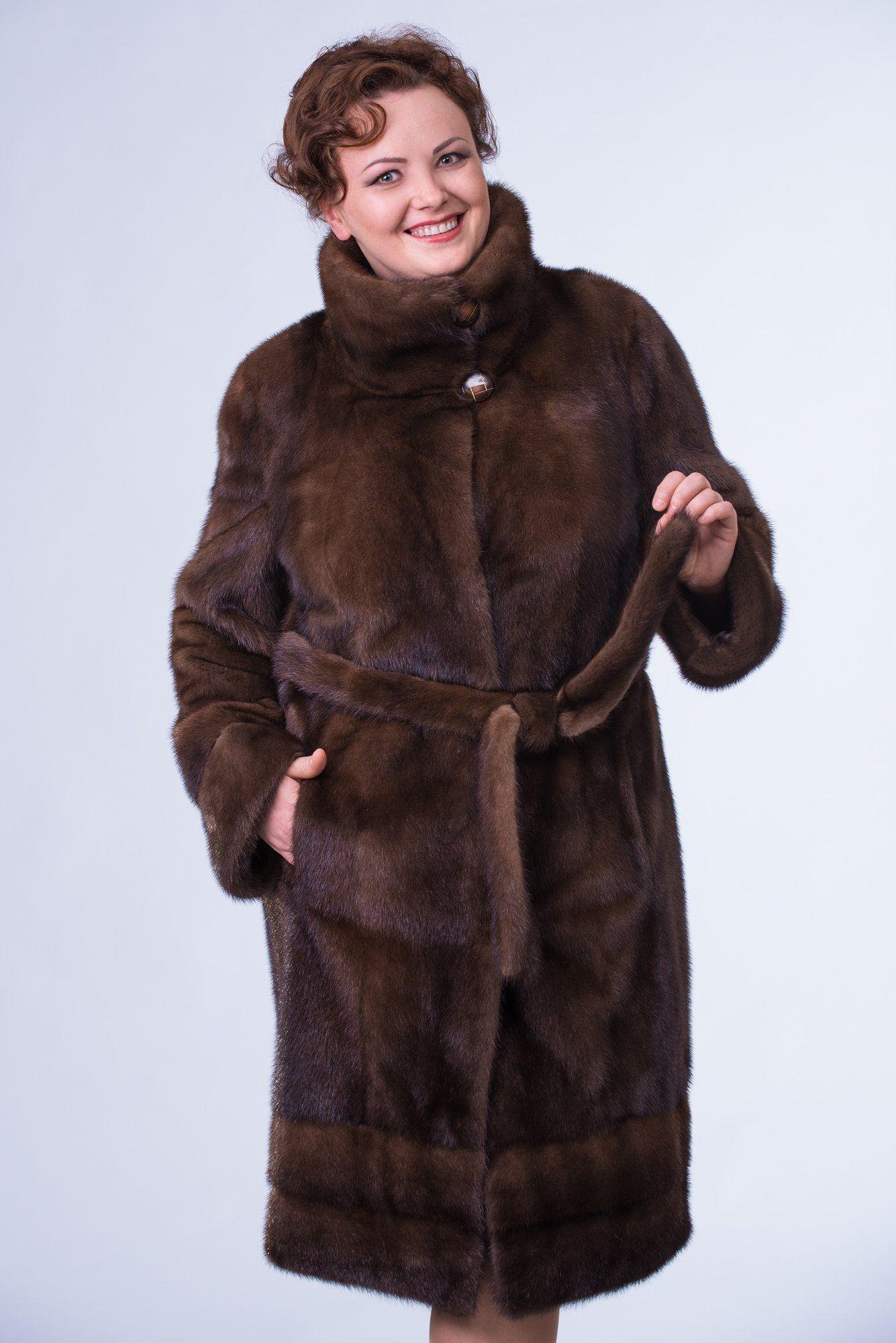Пальто женское из меха норки фото