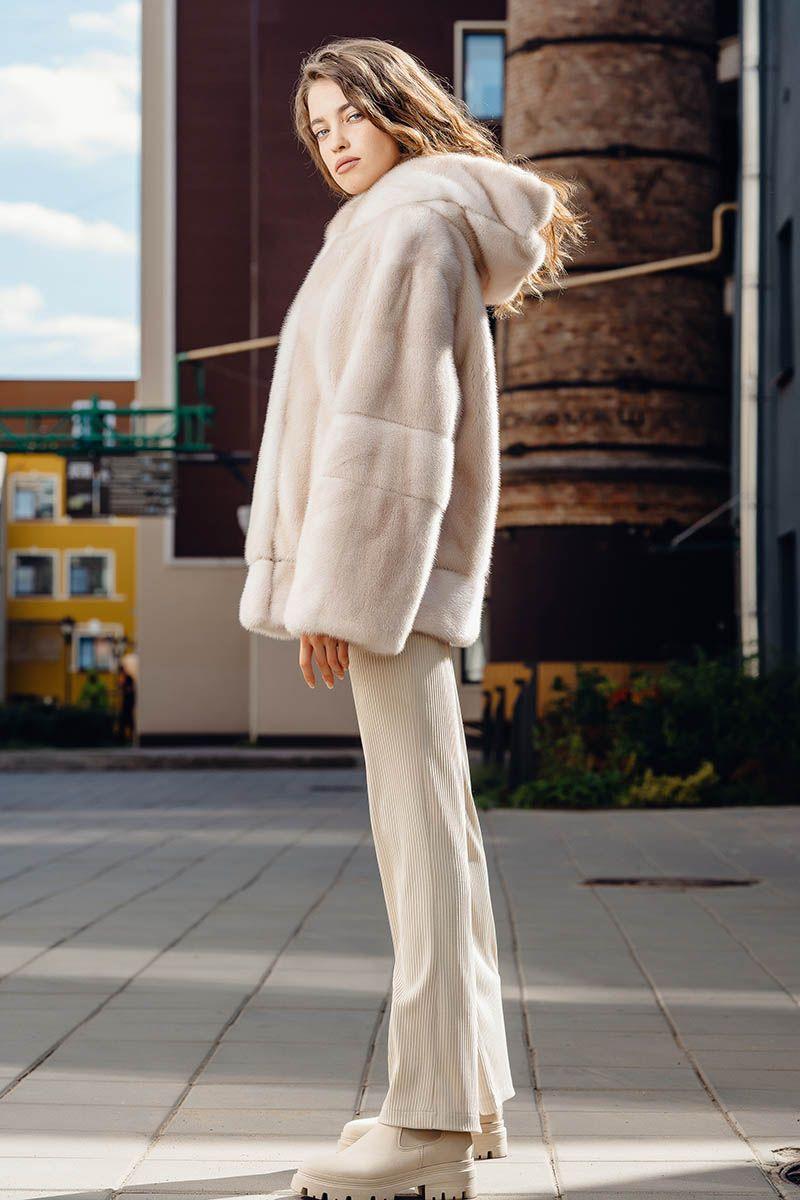 Шуба из норки фото