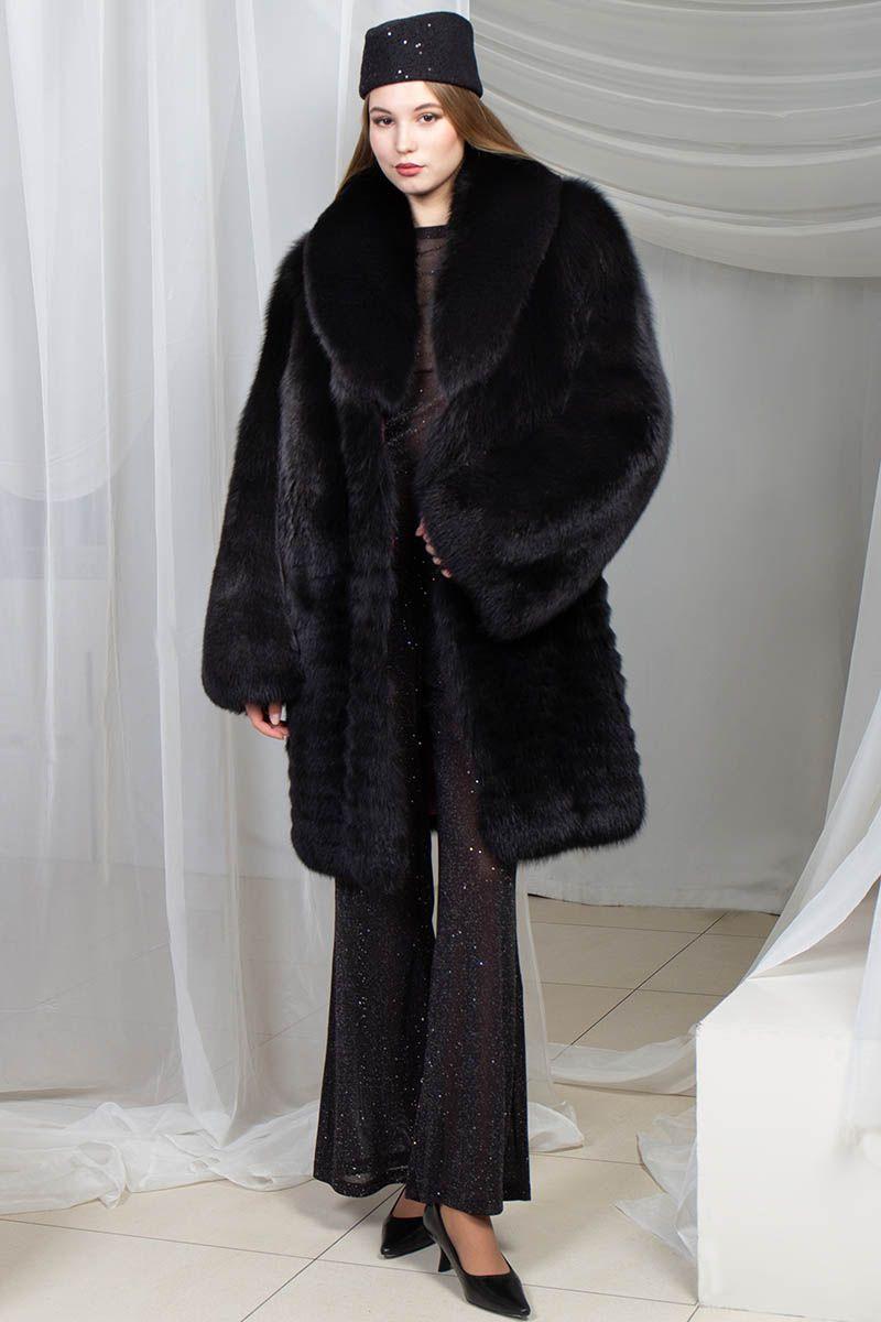 Шуба из песца фото