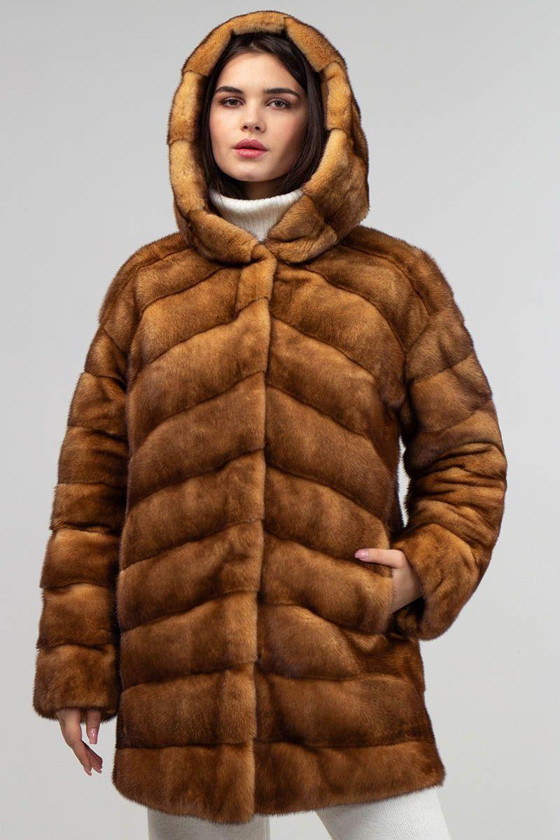 Куртка двусторонняя из норки и плащевой ткани фото