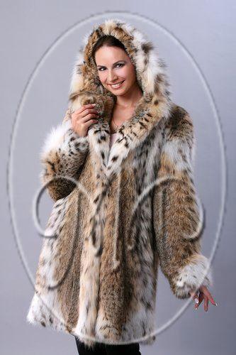 Пальто из рыси фото