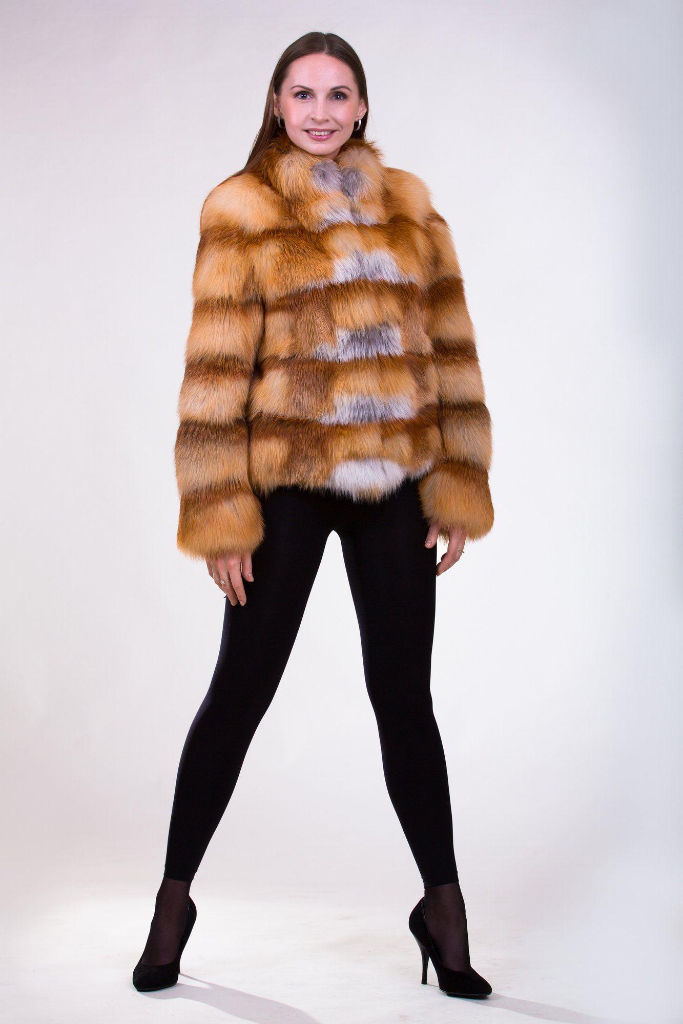 Куртка женская из меха лисы фото