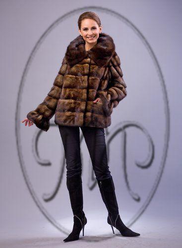 Шуба из норки фото