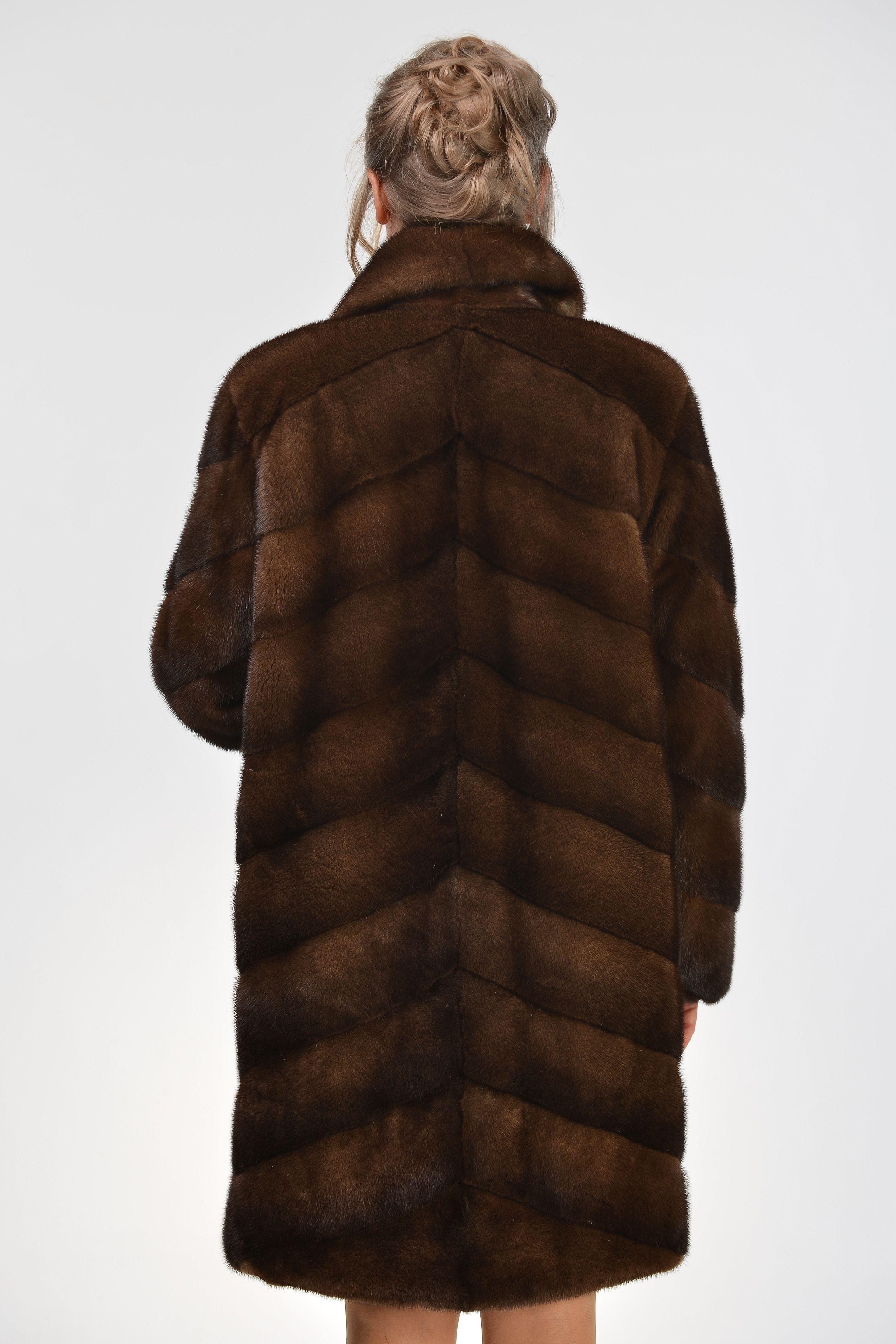 Шуба из меха норки фото