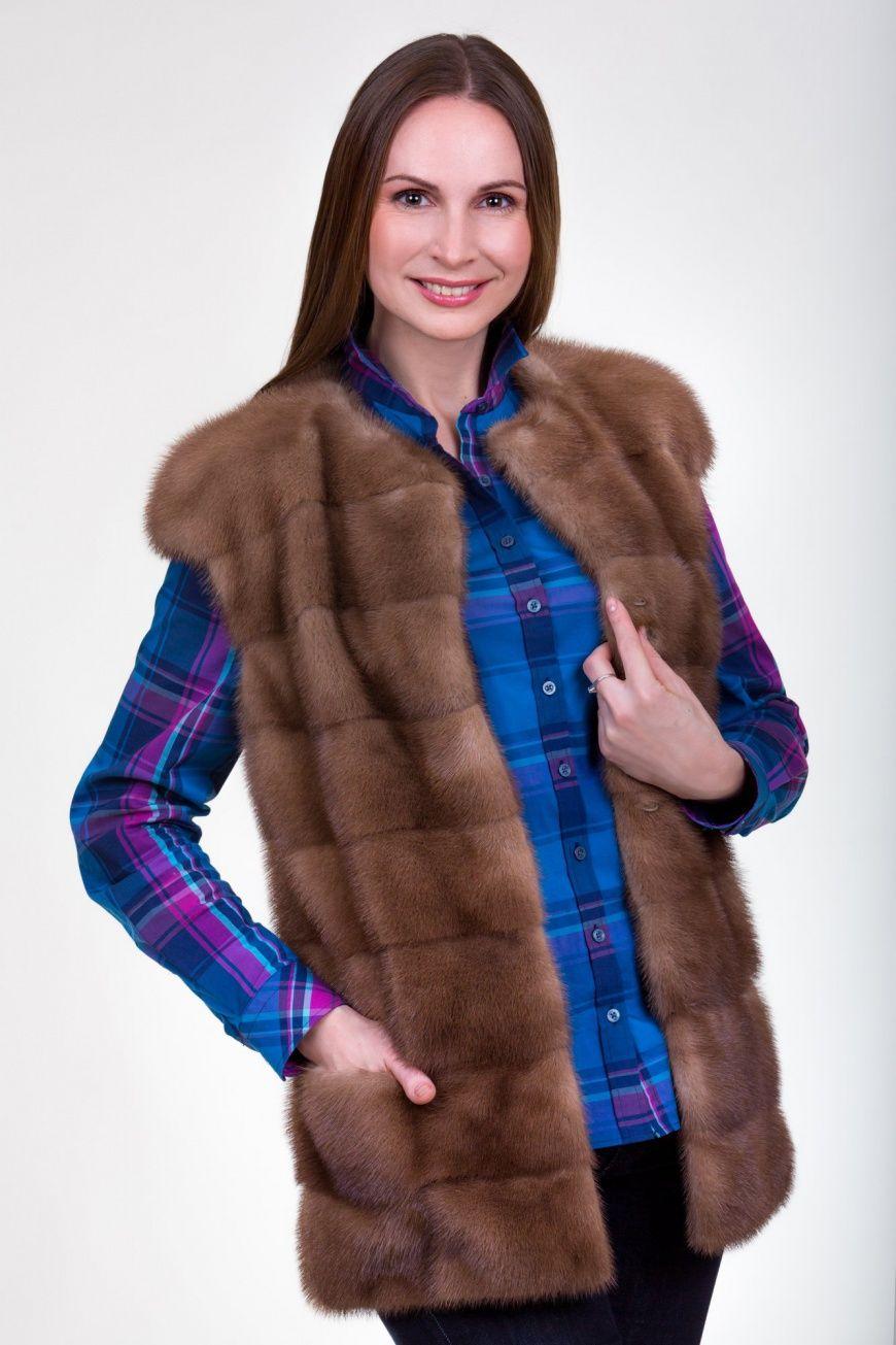 Жилет из норки фото