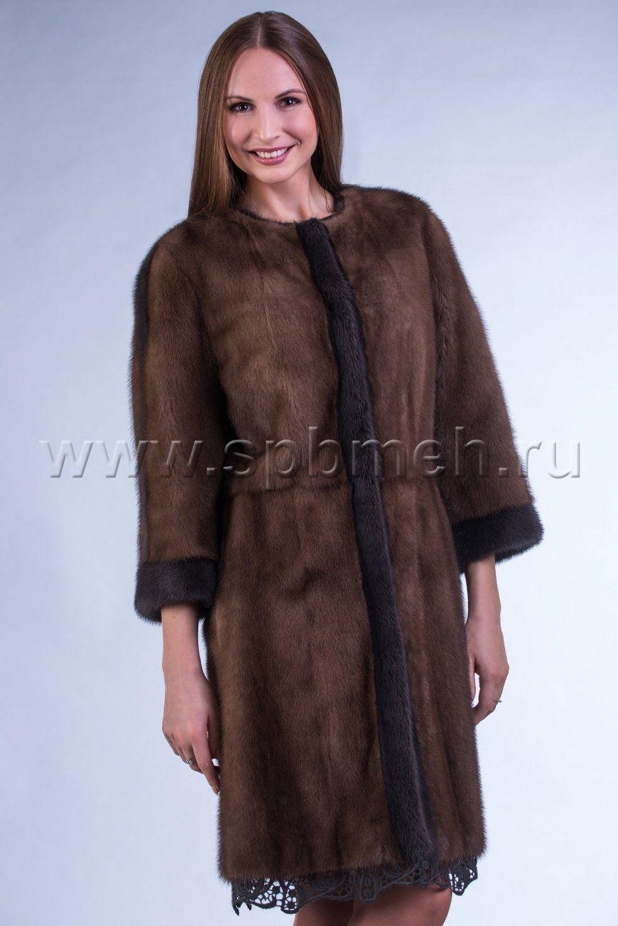 Шуба из норки фото