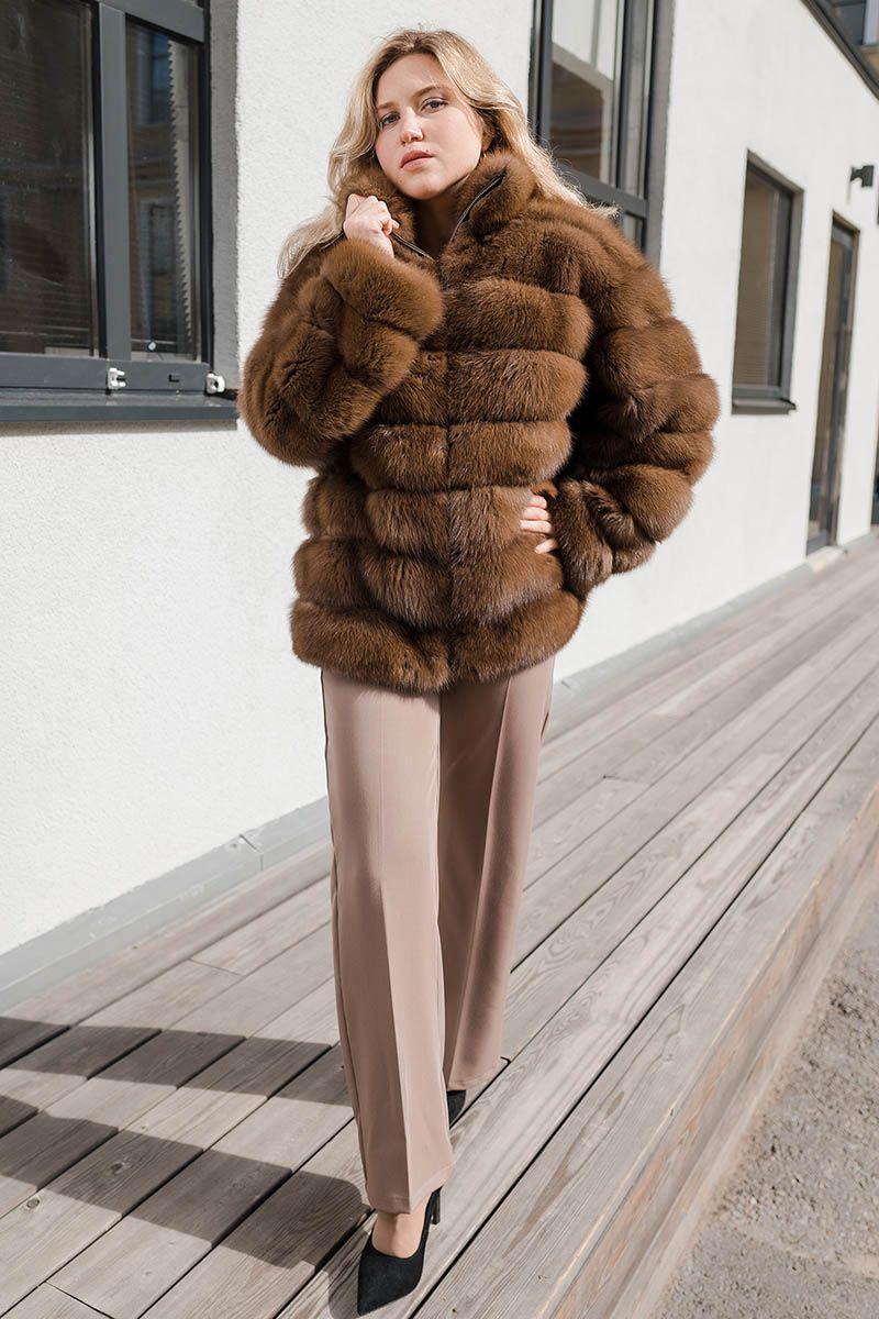 Куртка из меха куницы фото