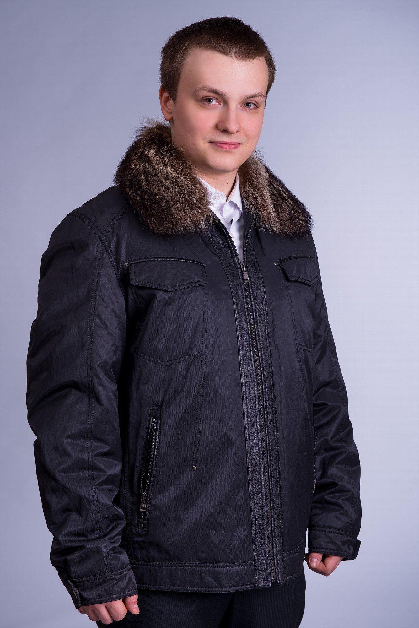 Пуховик с енотом. фото