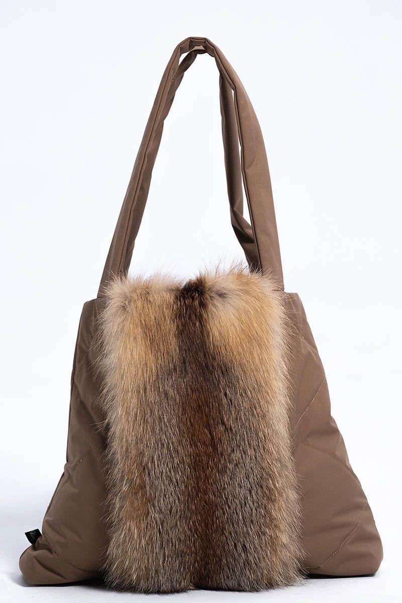 Шоппер с отделкой из лисы фото