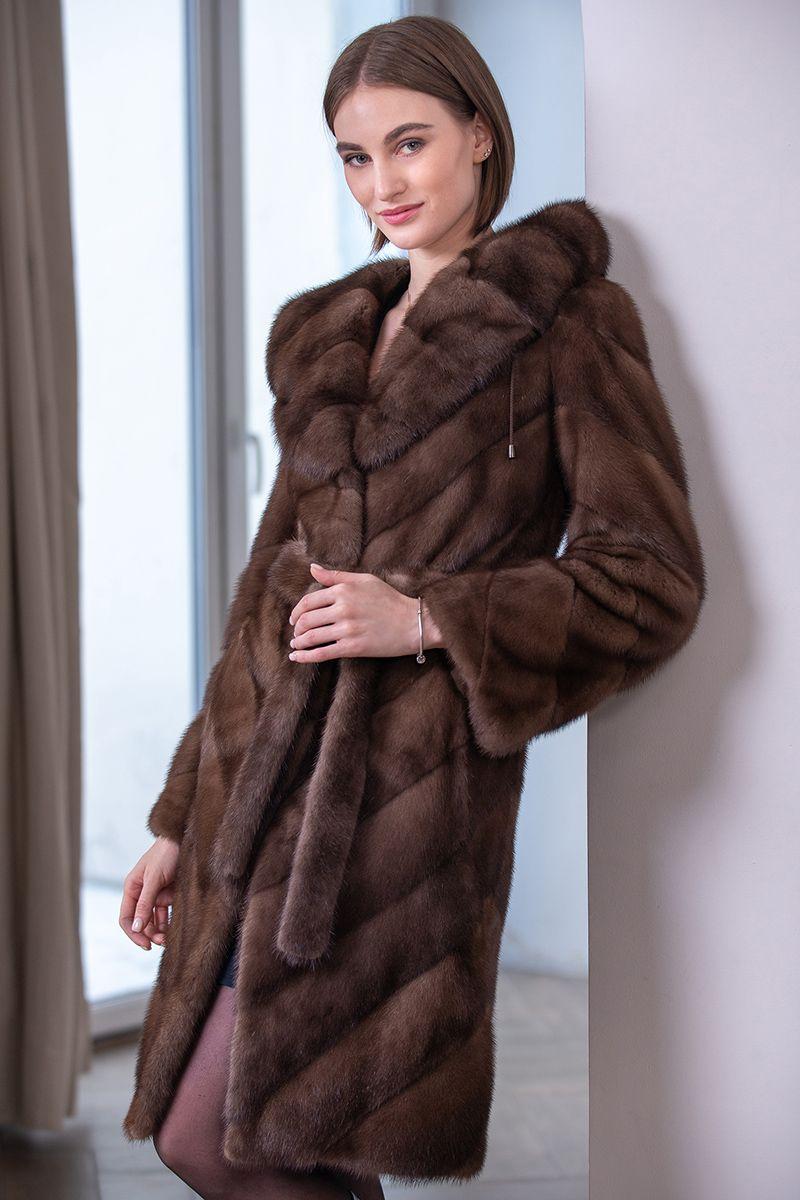 Шуба из норки фото