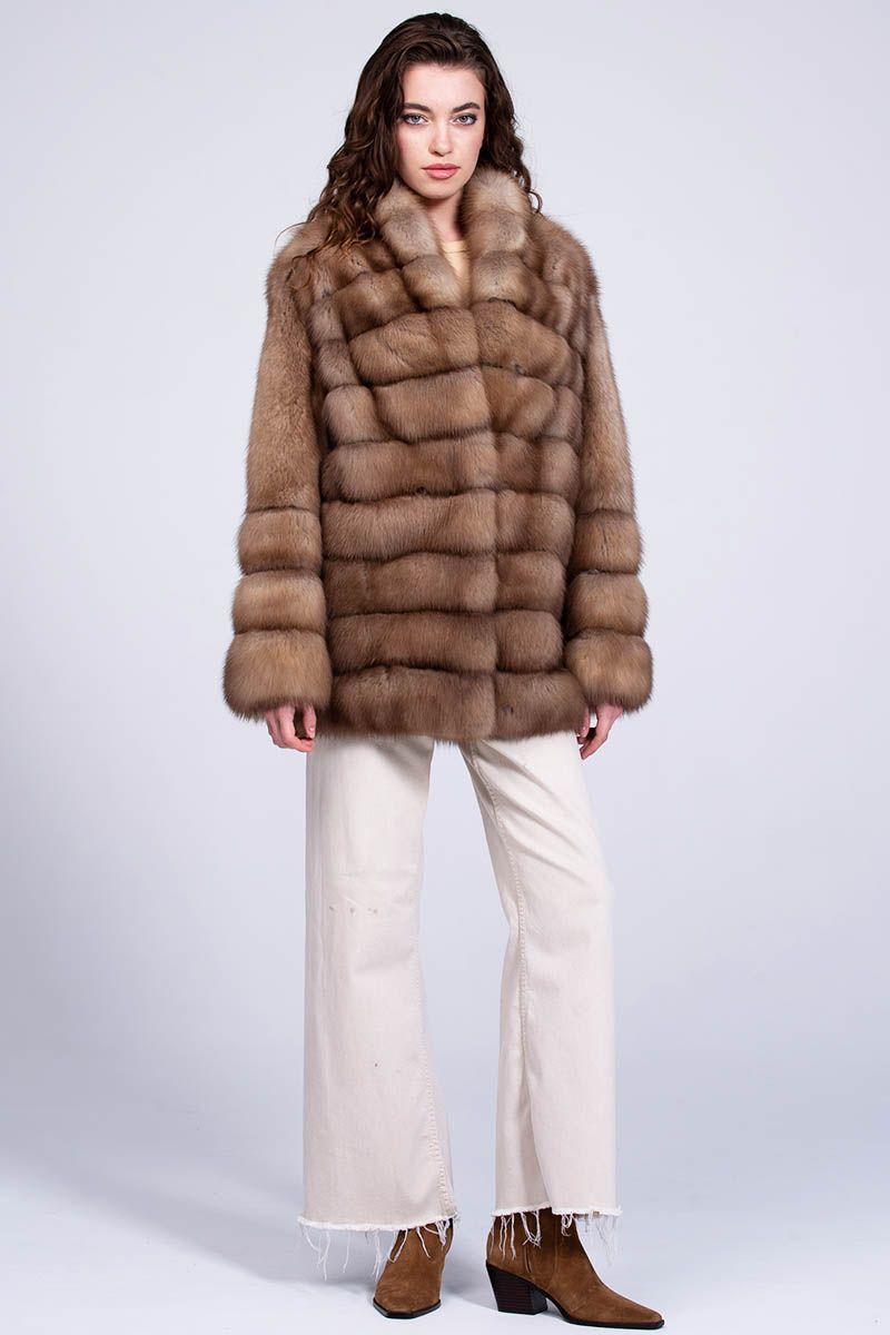 Шуба из куницы фото