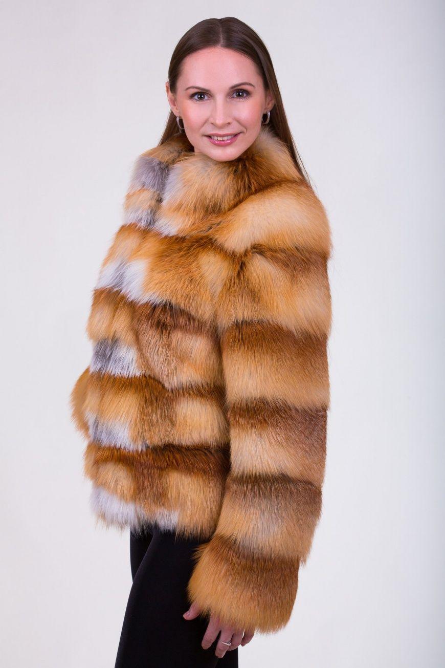 Куртка женская из меха лисы фото