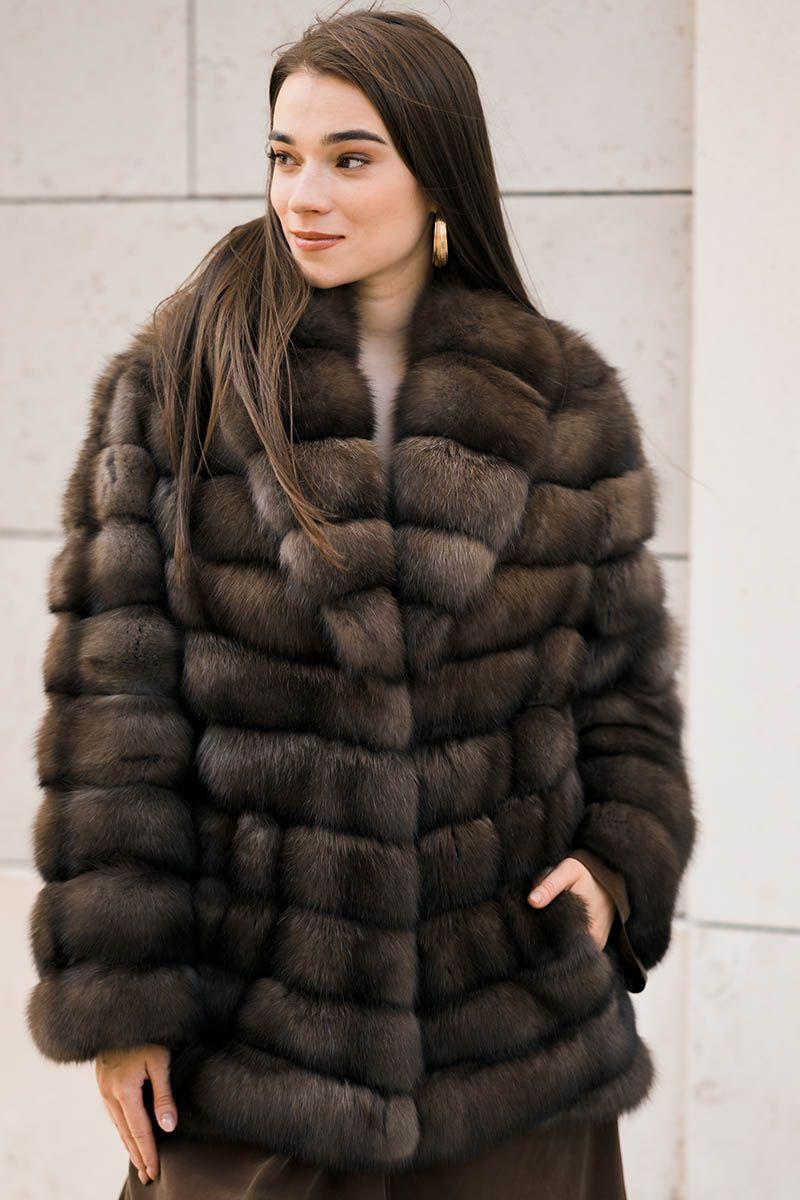 Шуба из меха баргузинского соболя фото