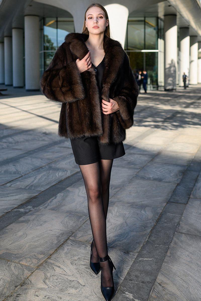 Короткая шуба из соболя фото