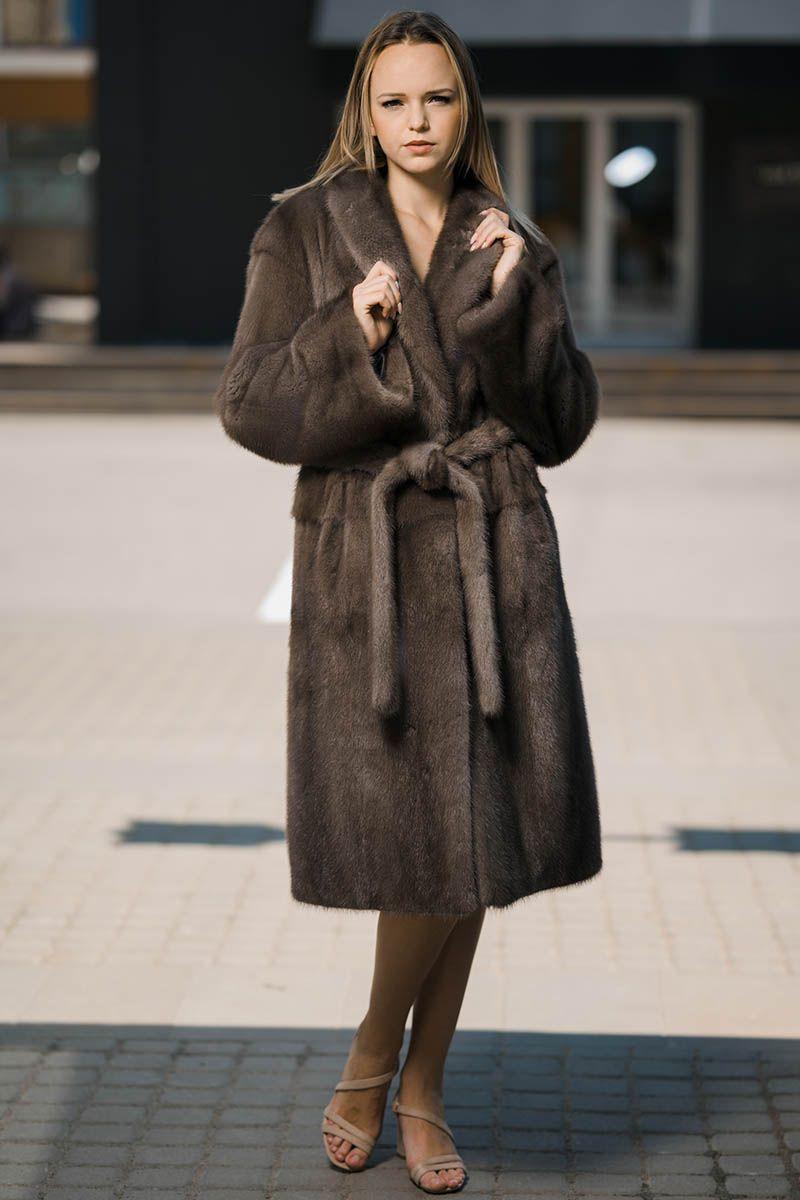 Шуба из норки фото