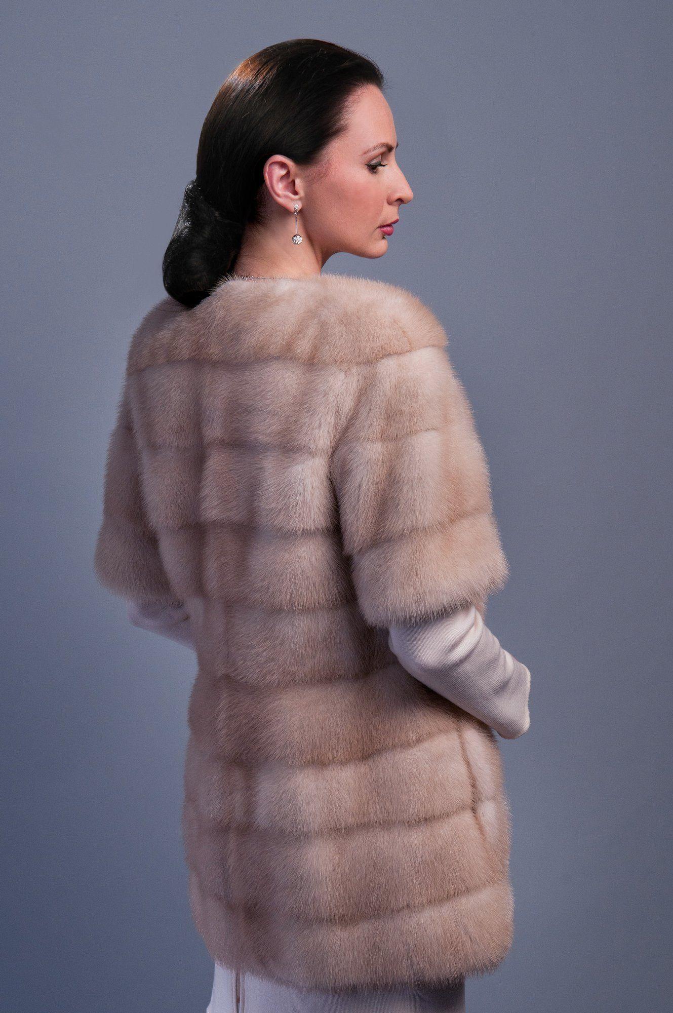 Шуба из норки фото